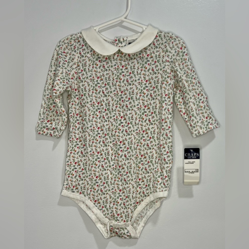 Chaps Girls Top Bodysuit 24 months Floral